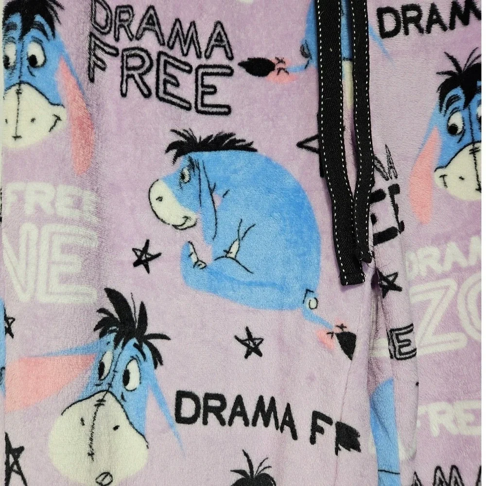 Disney Eeyore Purple Drama Free Fleece Leisure Pajama Pants XL Cozy Lounge Sleep - Picture 4 of 14